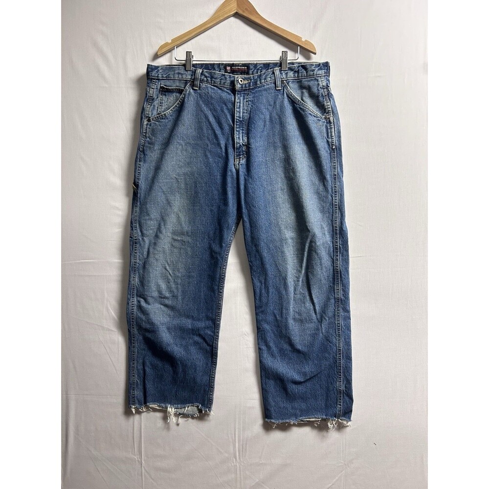 Polo Ralph Lauren Jeans Y2K Grunge Carpenter Denim Wide Leg Baggy Mens 38x27 **